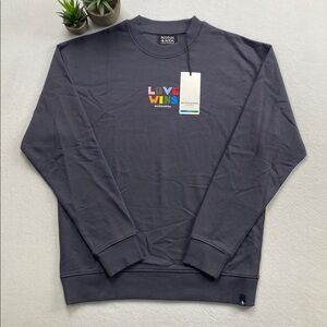 Scotch & Soda Unisex Pride Love Wins Organic Cotton Long Sleeve Crewneck Sweater